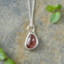 Small Rosewood Red Tourmaline Necklace In Sterling Silver, thumbnail 1 of 3