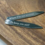 Personalised Secret Message Rhodium Plated Collar Stiffeners, thumbnail 9 of 12