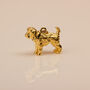 Cockapoo Sterling Silver Gold Plated Charm, thumbnail 3 of 9