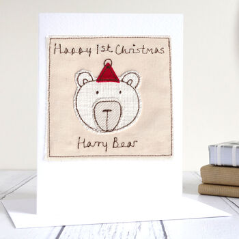 Personalised Polar Bear Christmas Card For Him Or Her, 8 of 8