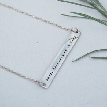 Personalised Silver Bar Necklace, 8 of 9