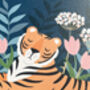 Illustrated Tiger A4 Art Print, thumbnail 2 of 3