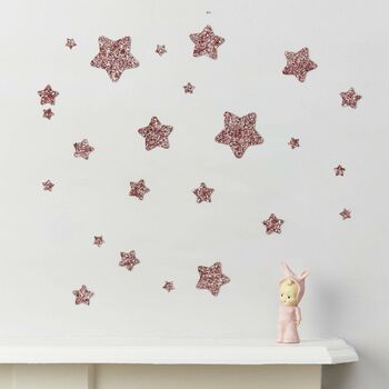 Chunky Glitter Star Wall Stickers, 6 of 9