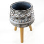 Large Blue Composite Planter With Stand, thumbnail 7 of 9