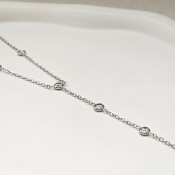 Lariat Necklace Silver, 5 of 6