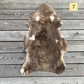 Sheepskin Rug Bench Cover Mixed Colour, 8 of 11