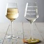 Personalised Drinks Measure Wine Glass For Him Second, thumbnail 1 of 4