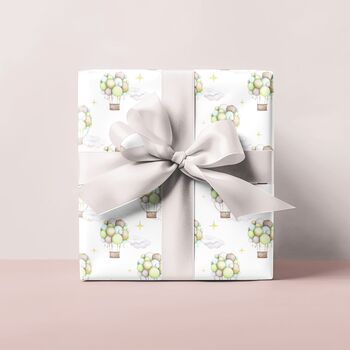 Pastel Hot Air Balloon Gift Wrapping Paper, 6 of 9