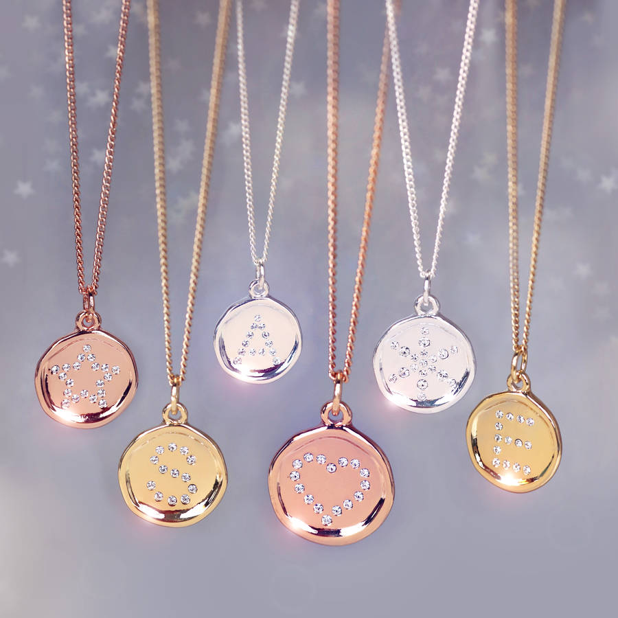 Crystal Initial Necklace By J&S Jewellery | notonthehighstreet.com