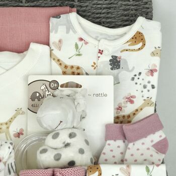 The Cutest Safari New Baby Gift Set Hamper, 5 of 7