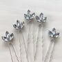 Pale Blue Crystal Hair Pins, thumbnail 4 of 4