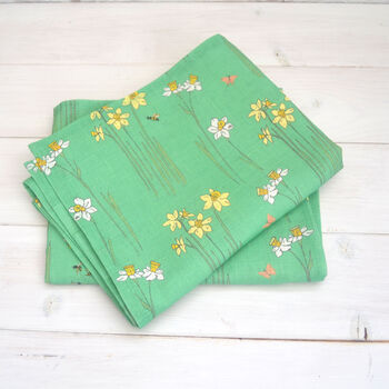 Daffodils Linen Tea Towel, 5 of 6