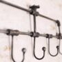Metal Coat Rack Wall Mounted Pipe Hooks Home Storage, thumbnail 10 of 11