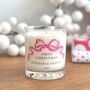First Christmas Personalised Candle With Ribbon Design, thumbnail 1 of 3