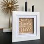 Five Years Wooden Wedding Anniversary Framed Gift, thumbnail 2 of 5