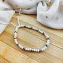 Adjustable White Crystal Beads Elegant Daily Bracelet, thumbnail 5 of 8