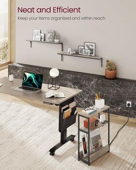 Slim Side Table Charging Station Rack, 3 of 8