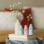 Porcelain Pastel Bottle Worded And Embossed With Gold, thumbnail 9 of 12