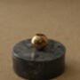Handmade Black Marble Storage Box Brass Handle, thumbnail 3 of 3