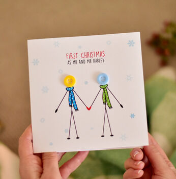 Personalised First Christmas Mr And Mr Couple Card, 2 of 3