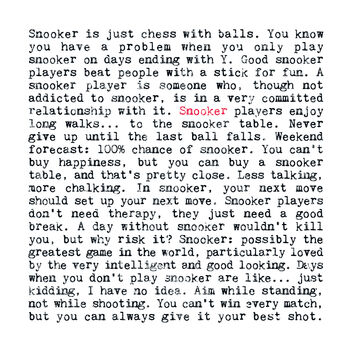 Snooker Quotes Gift Print, 3 of 7