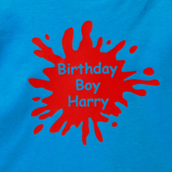 Personalised Paint Splat Message T Shirt, 2 of 5