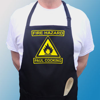 Personalised Fire Hazard Apron, 2 of 3