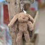 Cookie The Plush Dark Brown Bunny Keyring, thumbnail 1 of 2