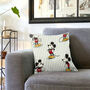Disney Mickey Mouse Stripe Piped Cushion 45x45cm, thumbnail 2 of 3