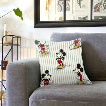 Disney Mickey Mouse Stripe Piped Cushion 45x45cm, 2 of 3