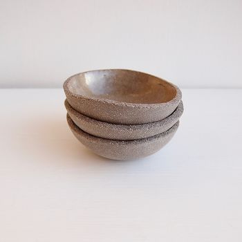 Handmade Mini Grey Ceramic Condiment Bowl, 2 of 6
