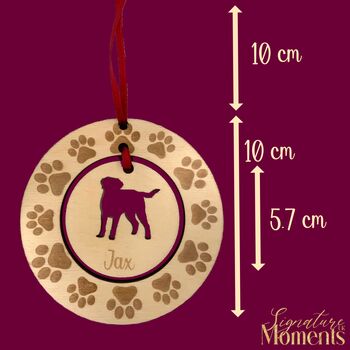 Personalised Dog Silhouette Paw Wreath Decoration, 7 of 10