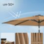 270cm Garden Parasol Umbrella 32 Solar Powered LED Light, thumbnail 10 of 12