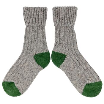 Recycled Silk And Lambswool Blend Cosy Ribbed Socks, 6 of 12