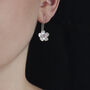 Silver Blossom Birthstone Drop Earrings, thumbnail 2 of 7