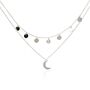 Star Gaze Double Layer Necklace Silver, thumbnail 3 of 4