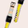Abstract Collage Vegan Leather Apple Watch Band, thumbnail 1 of 7