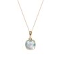 Yellow Gold Cushion Briolette Cut Topaz Necklace, thumbnail 2 of 4