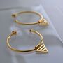 Large Geometric Hoop Earrings, thumbnail 2 of 5