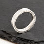 Secret Message Personalised Silver Band Ring, thumbnail 7 of 12
