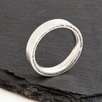 Secret Message Personalised Silver Band Ring, 7 of 12