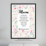 August Poppy Birth Flower Positive Affirmations Gift For Mum Print, thumbnail 3 of 7