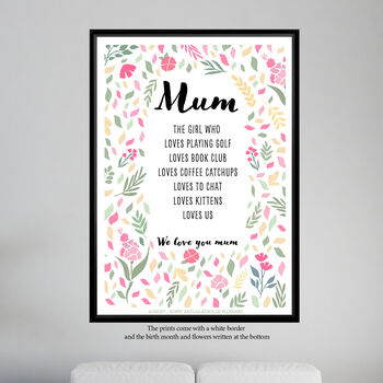 August Poppy Birth Flower Positive Affirmations Gift For Mum Print, 3 of 7