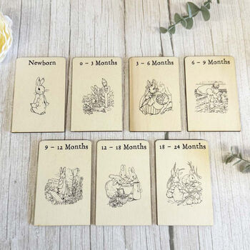 Bunny Rabbit Nursery Drawer Dividers Set Of Seven New Baby Gift, 11 of 11