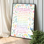 Custom Teacher Classroom Affirmations Graduation Art Print, thumbnail 3 of 4