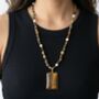 Nekomeishi Tigers Eye And Semi Precious Stones Necklace, thumbnail 4 of 6