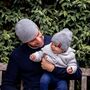 Grey Beanie Hat Parent/Child Matching Set, thumbnail 1 of 3