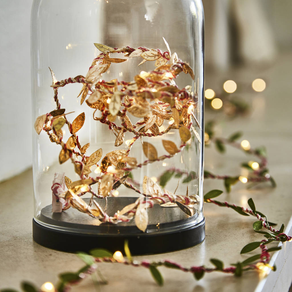 Gold Leaf Fairy Lights For Table Decorations, 1 of 6