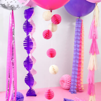 Bright Pink Honeycomb Party Decorations, 5 of 6