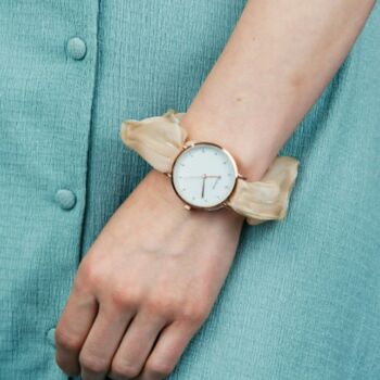 Handmade Pink Changeable Elastic Women Wristwatch, 6 of 6